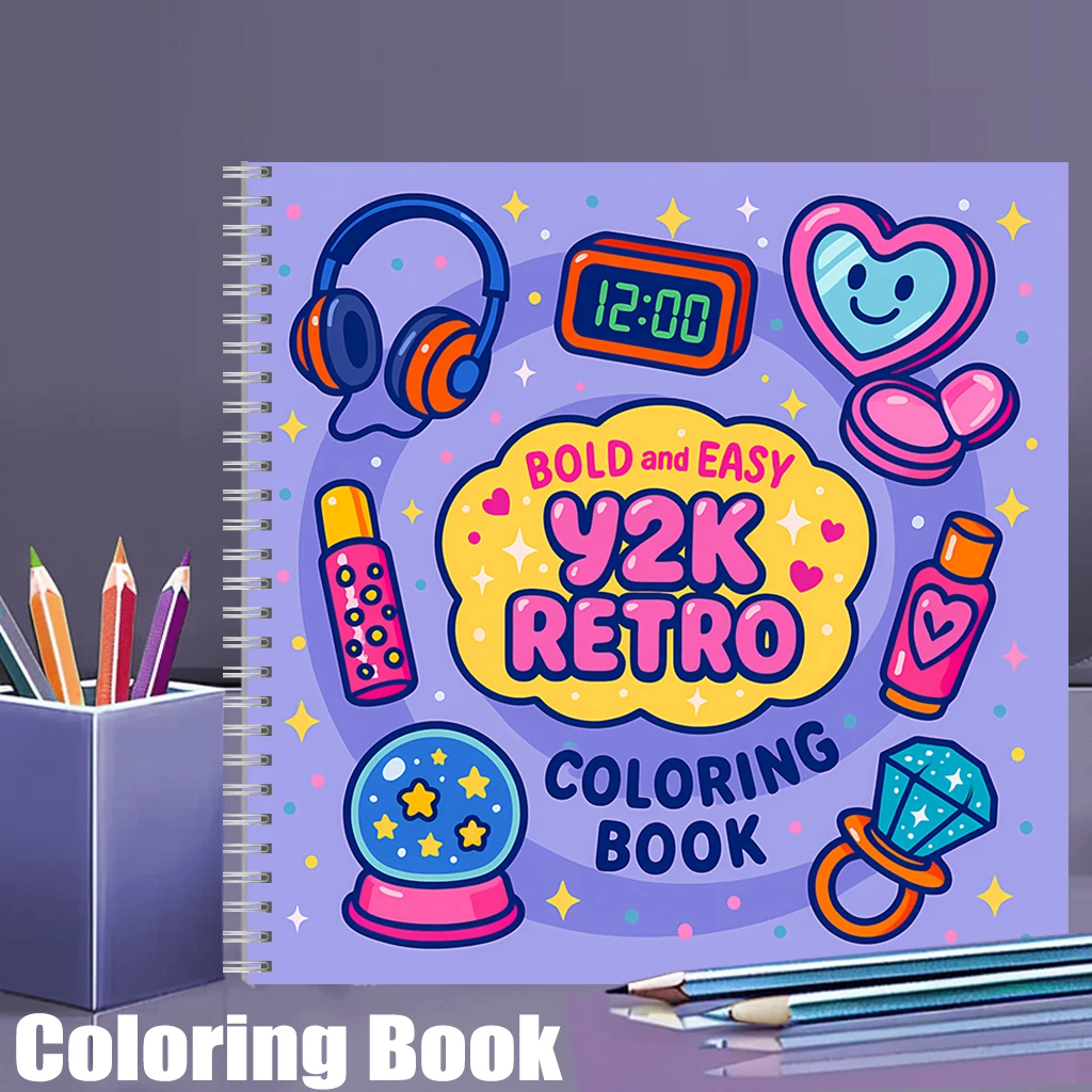 Food And Snacks Coloring Book - Libro da colorare retrò facile per