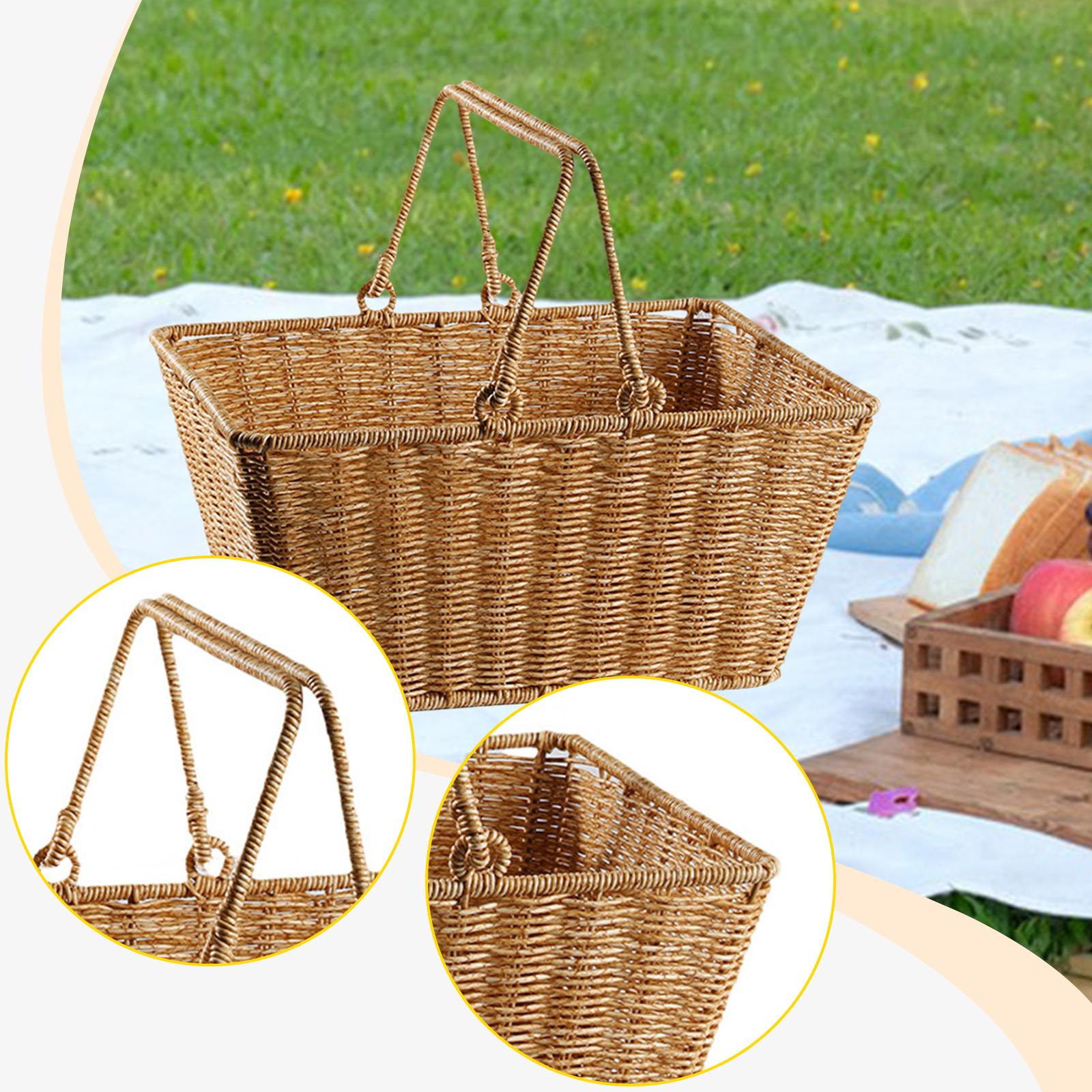 Snacks Food Gift Baskets - Cesto portaoggetti da picnic con manico,