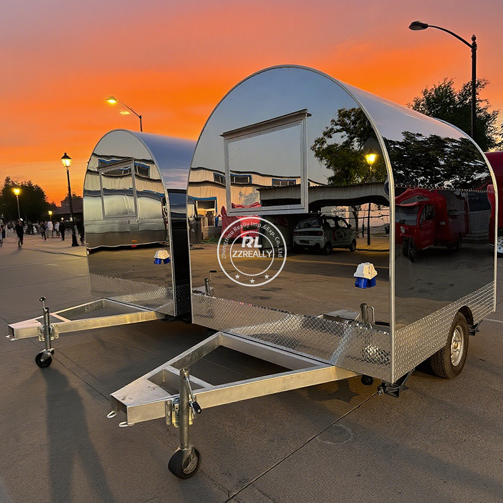Food Snacks Business - Carrello per alimenti mobile in acciaio