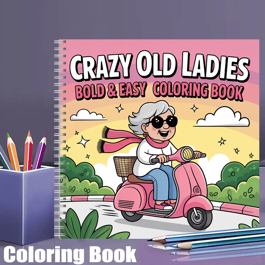Food And Snacks Coloring Book - Libro da Colorare per Signore Anziane