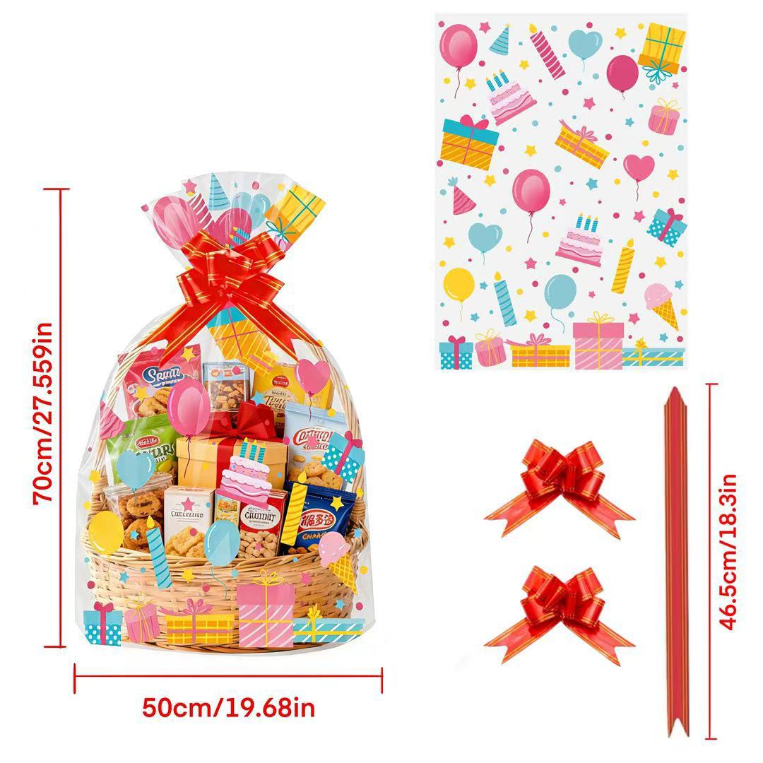 Snacks Food Gift Baskets - 20 Sacchetti Regalo Trasparenti in OPP