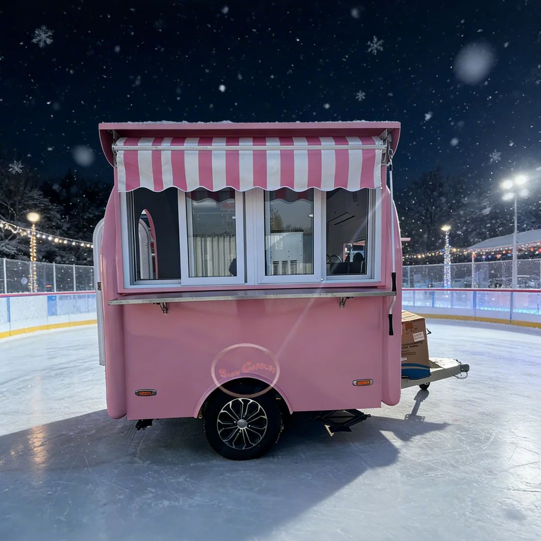Food Snacks Business - Camion rosa per cibo di strada
