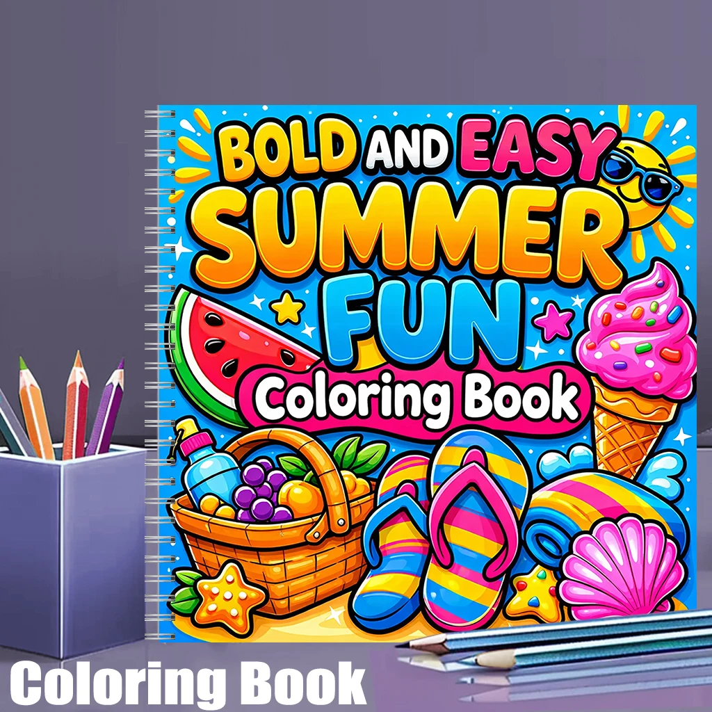 Food And Snacks Coloring Book - Libro da colorare divertimento estivo per