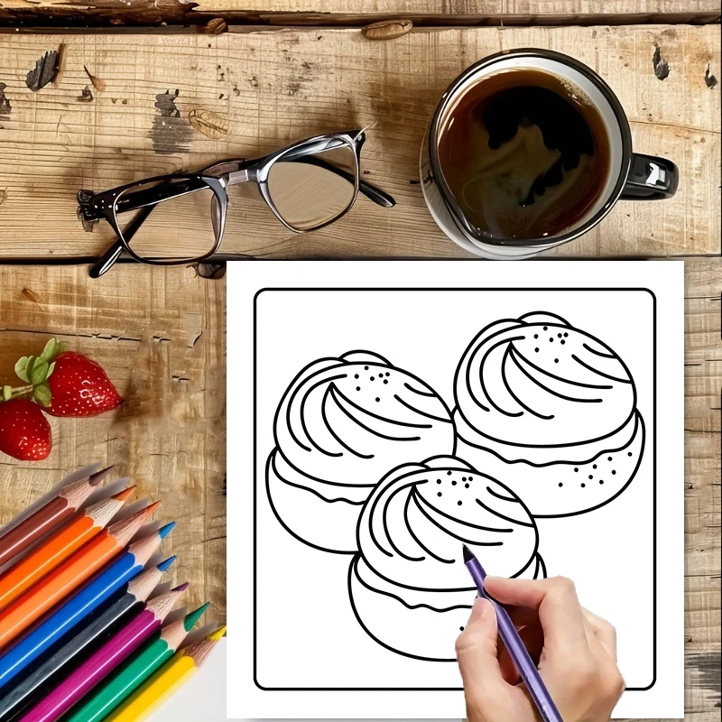 Libro da colorare con dolci fa - Food And Snacks Coloring Book recensione e prezzo