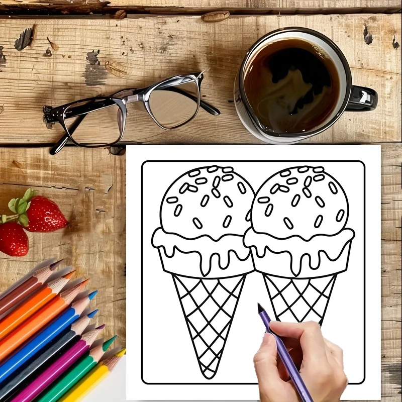 Libro da colorare con dolci fa - Food And Snacks Coloring Book recensione e prezzo